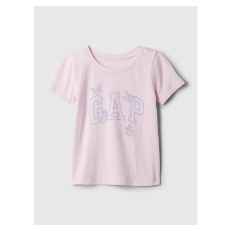 Svetloružové dievčenské tričko GAP