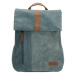 Beagles Modrý elegantný kožený batoh „Twister“ 12L