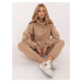 Dark beige basic tracksuit with insulation