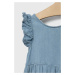 Dievčenské rifľové šaty United Colors of Benetton mini, áčkový strih