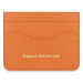 Slim Credit Cardholder Bohemian "ORANGE" Strieborná