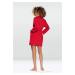 DKaren Housecoat Pola Red