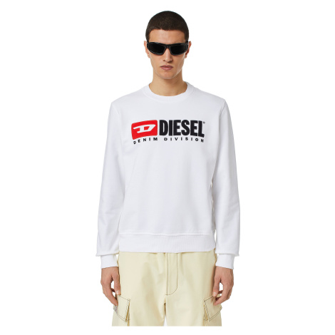 Diesel Mikina - S-GINN-DIV SWEAT-SHIRT biela