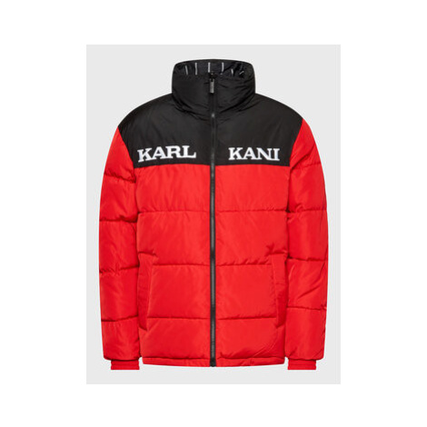 Karl Kani Retro Block Reversible Puffer Jacket Red/Black/White - Pánske - Bunda Karl Kani - Červ