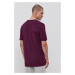 Bavlnené tričko Fila fialová farba, jednofarebné