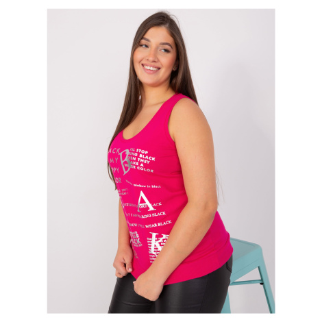 Women's fuchsia plus size top