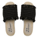 Manebi Espadrilky Fringed Knots Raffia Jute Sandals V 3.1 Y0 Čierna