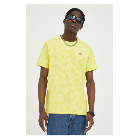 Bavlnené tričko Levi's žltá farba, vzorované Levi´s