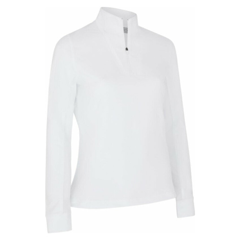 Callaway Womens Solid Sun Protection 1/4 Zip Brilliant White