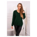 V-neck sweater dark green