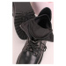 Čierne šnurovacie členkové topánky Carmin
