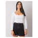 BIELY DÁMSKY CROP TOP S DLHÝMI RUKÁVMI RV-BZ-7314.97-WHITE