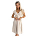 Women's dress with neckline and short sleeves Numoco