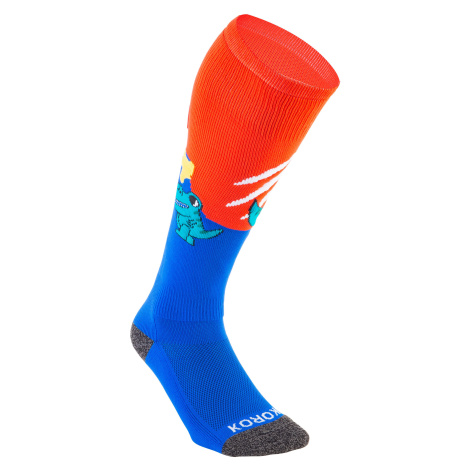 Detské ponožky fh500 na pozemný hokej červené