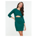 Green Sheath Dress with Cut-Out Trendyol - Women