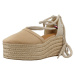 Tommy Hilfiger  CLOSED TOE LINEN FLATFOR  Espadrilky Hnedá