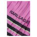 Sukňa Karl Lagerfeld Striped Pleat Skirt Ružová