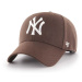 Šiltovka s prímesou vlny 47 brand MLB New York Yankees hnedá farba, s nášivkou, B-MVPSP17WBP-BW