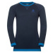Odlo BL TOP CREW NECK L/S PERFORMANCE WARM KI modrá - Detské tričko