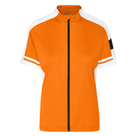 James&amp;Nicholson Dámsky cyklistický dres JN453 Orange