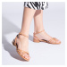 Dámske kožené sandále s tenkými remienkami a uzlom 96-D-514-5