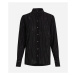 Košeľa Karl Lagerfeld Rhinestone Stripe Shirt Black