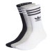 Ponožky ADIDAS ORIGINALS 3 PACK-CREW SOCK-WHITE MGREYH BLACK