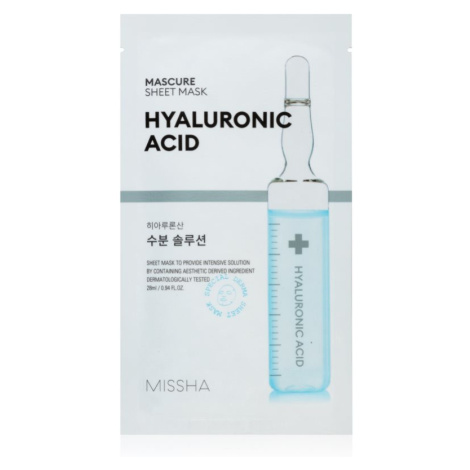 Missha Mascure Hyaluronic Acid hydratačná plátienková maska