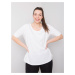 Women's white cotton t-shirt larger size