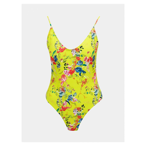 Žlté kvetované jednodielne plavky Pieces Naomi