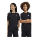 Detské bavlnené tričko adidas U 3S čierna farba, s nášivkou