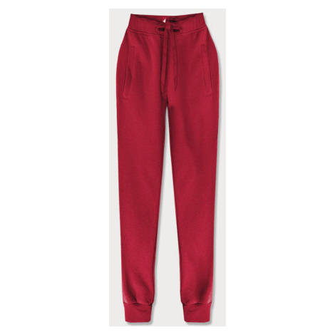 Tmavo červené teplákové nohavice (CK01-35) J.STYLE