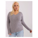 Dark gray casual sweater made of viscose in a larger size