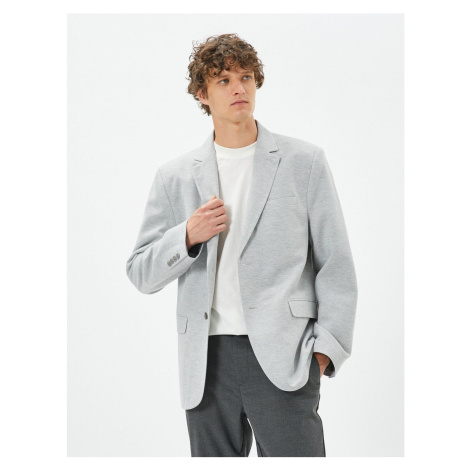Koton Blazer Jacket Slim Fit Buttoned Double Pocket Detailed