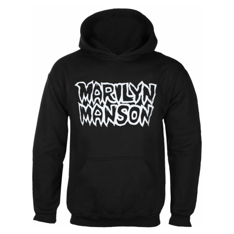 mikina s kapucňou ROCK OFF Marilyn Manson Classic Logo Čierna