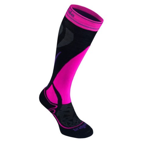 Bridgedale Ski Midweight Women´s Black / Fluro pink
