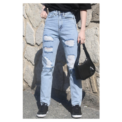 Madmext Mad Girls Blue Ripped Jeans