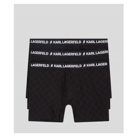 Spodná Bielizeň Karl Lagerfeld Logo Monogram Trunk Set 3-Pack Čierna