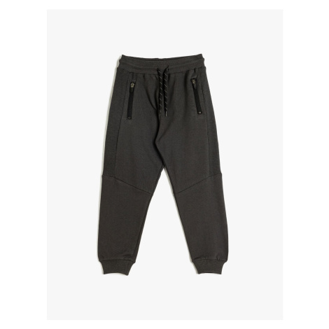 Koton Jogger Sweatpants Tied Waist Raised Cotton