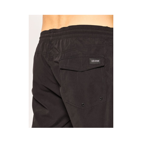 Volcom Plavecké šortky Lido Solid A2512005 Čierna Regular Fit