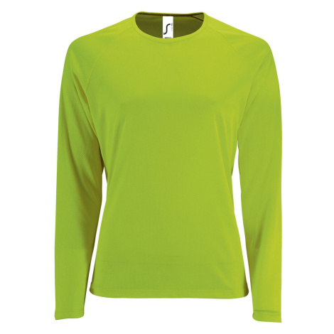 SOĽS Sporty Lsl Dámske funkčné tričko dlhý rukáv SL02072 Neon green