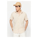 Trendyol Stone Regular Fit Short Sleeve Summer Textured Crepe Knit Shirt