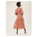 Midi šaty s výstrihom do V, drobným kvetovaným vzorom a zaväzováním vpredu Marks & Spencer viacf