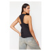 Trendyol Black More Sustainable Back Detail Flexible Knitted Blouse