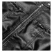 Čierna bunda ramoneska so stojačikom (11Z8010)