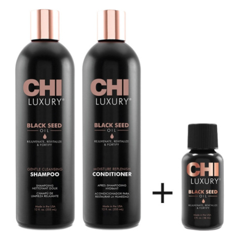 CHI Luxury Šampón a Kondicionér + ZADARMO Black Seed Oil 15ml - CHI