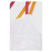 Dievčenské bavlnené šaty Sisley biela farba, midi, áčkový strih