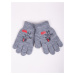 Yoclub Kids's Boys' Five-Finger Gloves RED-0012C-AA5A-010