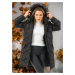 Z6768 DEWBERRY LADIES' COAT-PLAIN BLACK