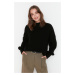 Trendyol Black Wide Fit Basic Knitwear Sweater